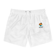 Tropical Swim Trunks, Beachwear for Vacation, Summer Swim Shorts, Relaxed Fit Poolside, Casual Swimwear for Men