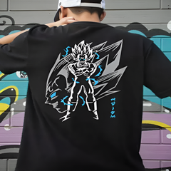 GARMIN Men Cotton Oversize Tshirts - Majin Vegeta "Dragon Ball" Goku Anime